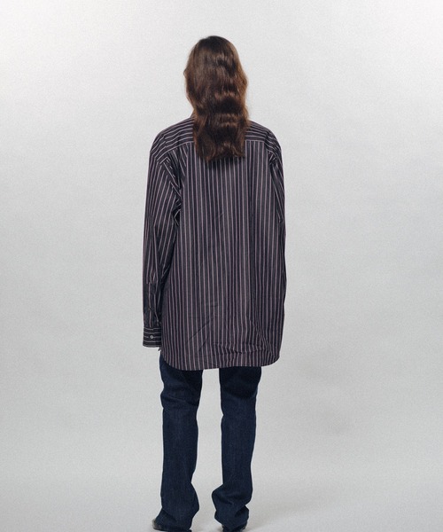 KEISUKEYOSHIDA（ケイスケヨシダ）の「Stripe Standard Shirts（シャツ/ブラウス・レディース・ホワイト/ブラック/ネイビー・L/M）」の12枚目の写真