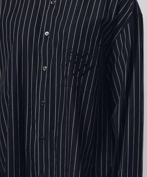 KEISUKEYOSHIDA（ケイスケヨシダ）の「Stripe Standard Shirts（シャツ/ブラウス・レディース・ホワイト/ブラック/ネイビー・L/M）」の13枚目の写真
