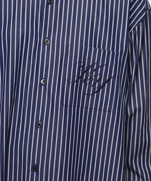 KEISUKEYOSHIDA（ケイスケヨシダ）の「Stripe Standard Shirts（シャツ/ブラウス・レディース・ホワイト/ブラック/ネイビー・L/M）」の18枚目の写真