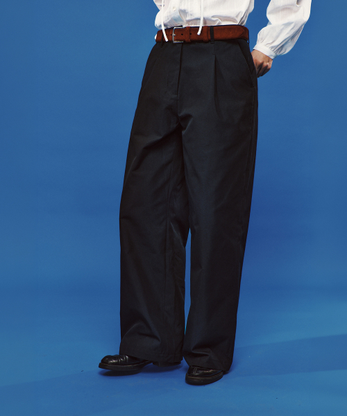 PLAC WOMEN（プレイス・ウィメン）の「ワンタックワイドコットンパンツブラック（その他パンツ・レディース・ブラック・SMALL/MEDIUM）」の4枚目の写真