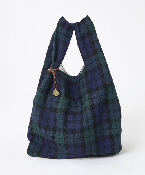 MASTER&Co（マスターアンドコー）の「【MASTER & CO / マスターアンドコー】チェックエコバッグ/サブバッグ/タータンチェック【WEB限定】（エコバッグ/サブバッグ・レディース・ブラック系その他/レッド系その他・フリー）」の6枚目の写真