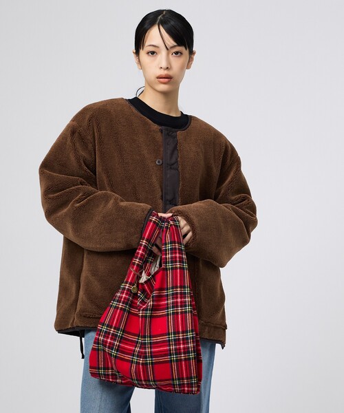 MASTER&Co（マスターアンドコー）の「【MASTER & CO / マスターアンドコー】チェックエコバッグ/サブバッグ/タータンチェック【WEB限定】（エコバッグ/サブバッグ・レディース・ブラック系その他/レッド系その他・フリー）」の20枚目の写真