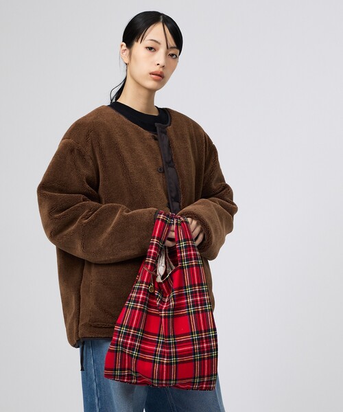 MASTER&Co（マスターアンドコー）の「【MASTER & CO / マスターアンドコー】チェックエコバッグ/サブバッグ/タータンチェック【WEB限定】（エコバッグ/サブバッグ・レディース・ブラック系その他/レッド系その他・フリー）」の19枚目の写真