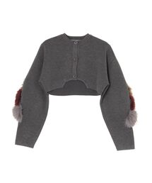 UN3D.（アンスリード）の「DETACHABLE FUR KNIT CD   デチャッタブルファーニットカーディガン（カーディガン/ボレロ）」