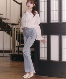 【Belle Charme】Twinkle Flare Denim Pants