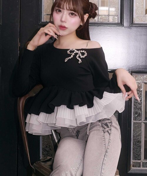 Belle Charme(ベルシャルム)の「【Belle Charme】Twinkle Flare Denim Pants(デニムパンツ・レディース・グレー/サックスブルー/ネイビー・MEDIUM/LARGE/SMALL)」の5枚目の写真