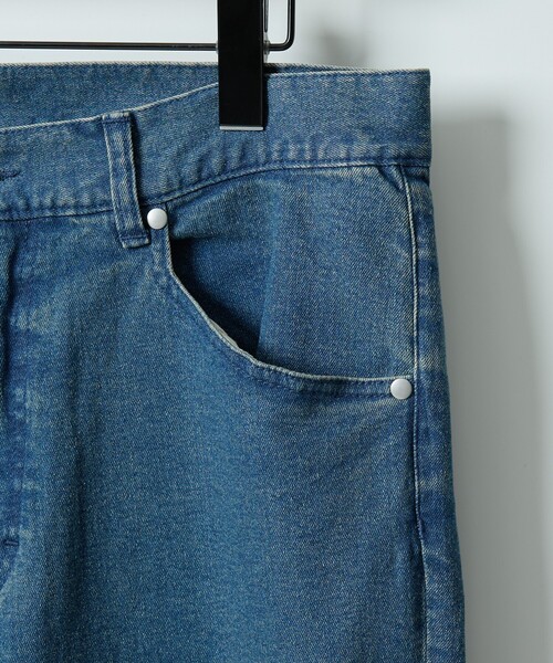 ABAHOUSE（アバハウス）の「【セットアップ対応】COVEROSS DENIM ストレートスラックス / ストレッチ 抗菌防臭（デニムパンツ・メンズ・ネイビー/インディゴブルー・44/46/48）」の8枚目の写真