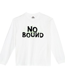 NOBOUND(ノーバウンド) 長袖Tシャツ ロゴ スプラッシュペイント プリント ビッグシルエット ロンT トップス カットソー メンズ ユニセックス