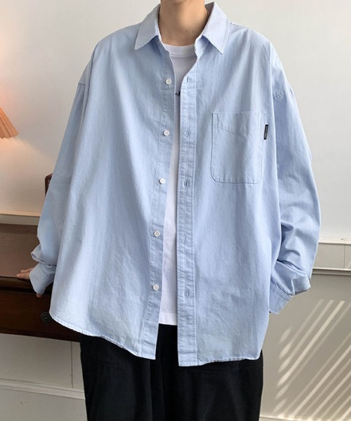 DOUBLE STEAL(ダブルスティール)の「DSオーバーサイズボタンダウンシャツ(シャツ/ブラウス・メンズ・ネイビー/ブルー・X-LARGE/LARGE/MEDIUM)」の1枚目の写真