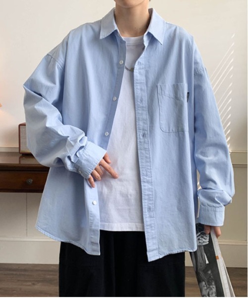 DOUBLE STEAL(ダブルスティール)の「DSオーバーサイズボタンダウンシャツ(シャツ/ブラウス・メンズ・ネイビー/ブルー・X-LARGE/LARGE/MEDIUM)」の3枚目の写真