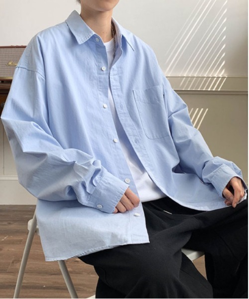 DOUBLE STEAL(ダブルスティール)の「DSオーバーサイズボタンダウンシャツ(シャツ/ブラウス・メンズ・ネイビー/ブルー・X-LARGE/LARGE/MEDIUM)」の5枚目の写真