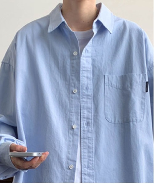 DOUBLE STEAL(ダブルスティール)の「DSオーバーサイズボタンダウンシャツ(シャツ/ブラウス・メンズ・ネイビー/ブルー・X-LARGE/LARGE/MEDIUM)」の6枚目の写真