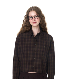 CHECK BILYN SHIRT_BROWN