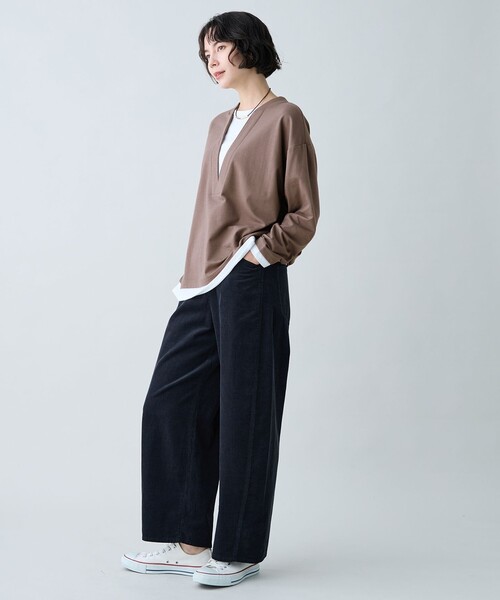 ANY(エニィ)の「コーデュロイバレルパンツ(その他パンツ・レディース・ダークブラウン系/ベージュ系/ダルブルー系・LARGE/MEDIUM)」の8枚目の写真