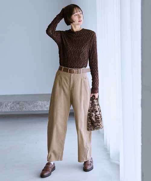 ANY(エニィ)の「コーデュロイバレルパンツ(その他パンツ・レディース・ダークブラウン系/ベージュ系/ダルブルー系・LARGE/MEDIUM)」の10枚目の写真