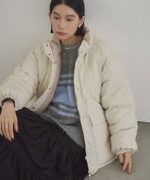 【撥水】リバーシブル中綿パフィボールブルゾン