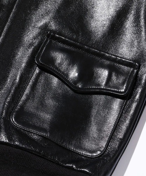 Buzz Rickson's(バズリクソンズ)の「【BUZZ RICKSON’S/バズリクソンズ】BLACK A-2 HORSE HIDE(ブルゾン・メンズ・ブラック・42/40)」の4枚目の写真