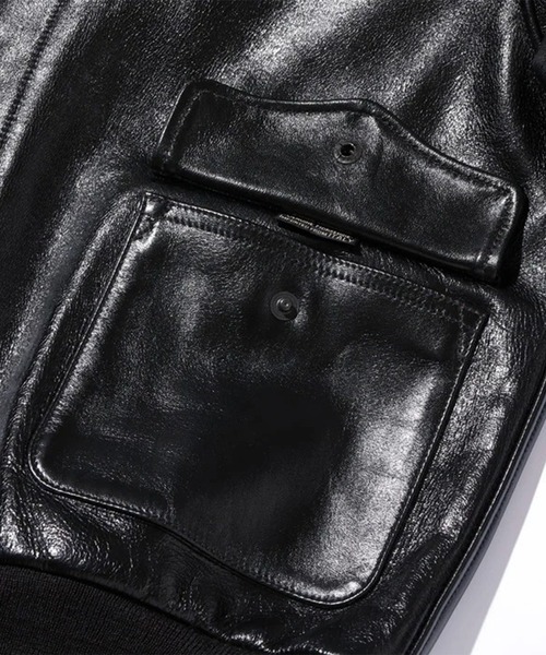 Buzz Rickson's(バズリクソンズ)の「【BUZZ RICKSON’S/バズリクソンズ】BLACK A-2 HORSE HIDE(ブルゾン・メンズ・ブラック・42/40)」の5枚目の写真