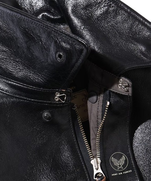 Buzz Rickson's(バズリクソンズ)の「【BUZZ RICKSON’S/バズリクソンズ】BLACK A-2 HORSE HIDE(ブルゾン・メンズ・ブラック・42/40)」の3枚目の写真