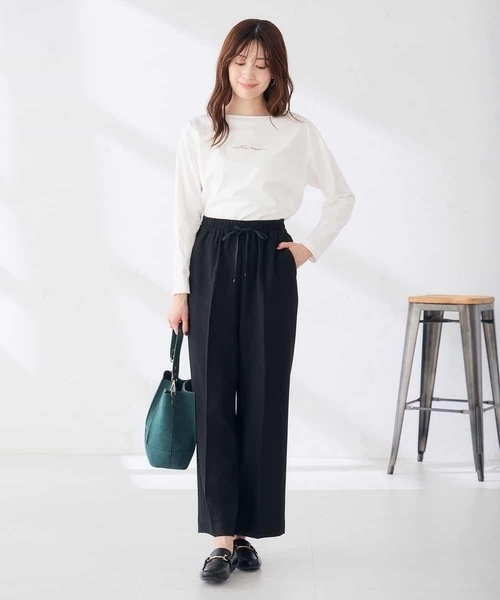 a.v.v（アーヴェヴェ）の「アソート ロゴ プリント 長袖 Tシャツ（Tシャツ/カットソー・レディース・ホワイト/チャコールグレー/アイボリー・36/38/40）」の11枚目の写真