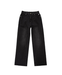 エイジング加工 バックゴム ウォッシュ セミワイド デニムパンツ I08JRD_HXV11365