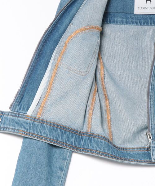 MARINE SERRE（マリーン・セル）の「LIGHT BLUE DENIM TRUCKER JACKE WJA076ACDEN0002（ブルゾン・メンズ・ライトブルー・36）」の3枚目の写真