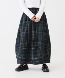 チェックコクーンスカート