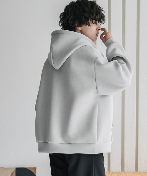 Rocky Monroe（ロッキーモンロー）の「新色追加 オーバーサイズダンボールニットフルジップパーカー（パーカー・メンズ・グレー/ブラック/オートミール/杢グレー/ネイビー/ブルー・M/XL/L）」の19枚目の写真