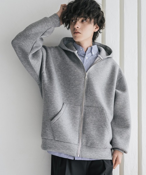 Rocky Monroe（ロッキーモンロー）の「新色追加 オーバーサイズダンボールニットフルジップパーカー（パーカー・メンズ・グレー/ブラック/オートミール/杢グレー/ネイビー/ブルー・M/XL/L）」の20枚目の写真