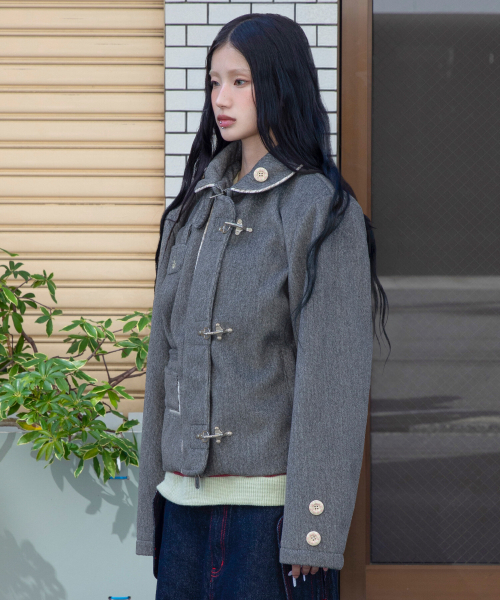 RuNaKi'Hu'(ルナキフ)の「WXJ049 風のトラベル ファイヤーマン バックルジャケット (グレー)(スタジャン・レディース・その他・1/2)」の3枚目の写真