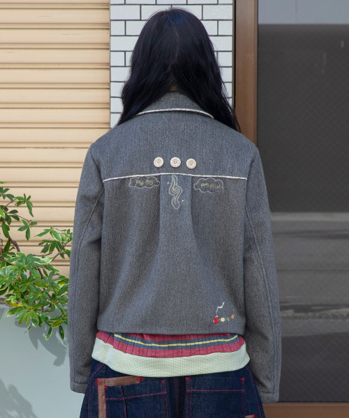 RuNaKi'Hu'(ルナキフ)の「WXJ049 風のトラベル ファイヤーマン バックルジャケット (グレー)(スタジャン・レディース・その他・1/2)」の4枚目の写真