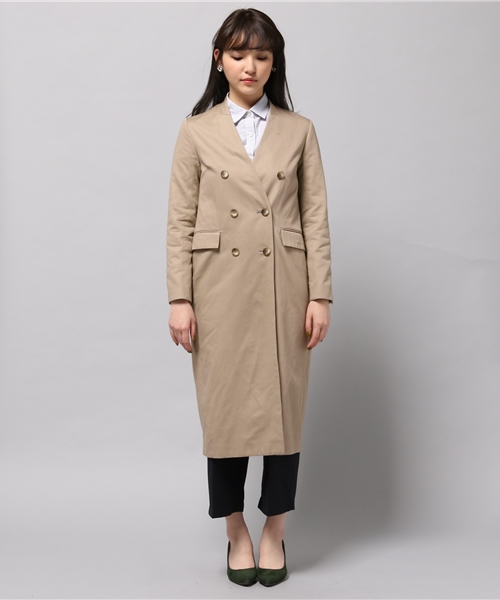 LIMITLESS LUXURY（リミットレスラグジュアリー）の「ノーカラーコート◆（その他アウター・レディース・ホワイト/ベージュ/グレー・36/38）」の10枚目の写真