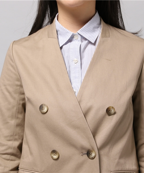 LIMITLESS LUXURY（リミットレスラグジュアリー）の「ノーカラーコート◆（その他アウター・レディース・ホワイト/ベージュ/グレー・36/38）」の13枚目の写真