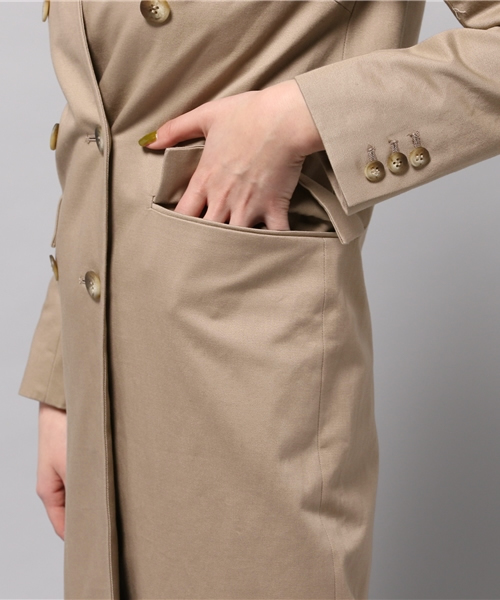 LIMITLESS LUXURY（リミットレスラグジュアリー）の「ノーカラーコート◆（その他アウター・レディース・ホワイト/ベージュ/グレー・36/38）」の15枚目の写真