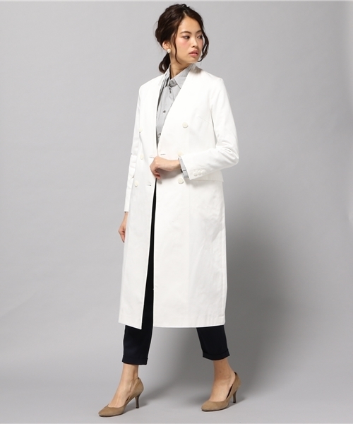 LIMITLESS LUXURY（リミットレスラグジュアリー）の「ノーカラーコート◆（その他アウター・レディース・ホワイト/ベージュ/グレー・36/38）」の7枚目の写真