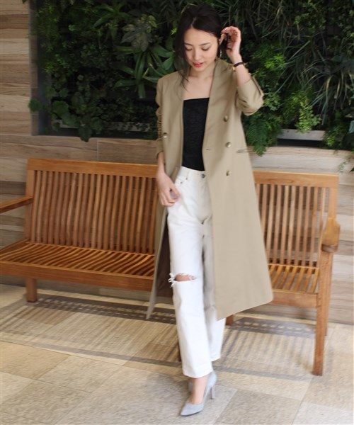 LIMITLESS LUXURY（リミットレスラグジュアリー）の「ノーカラーコート◆（その他アウター・レディース・ホワイト/ベージュ/グレー・36/38）」の17枚目の写真