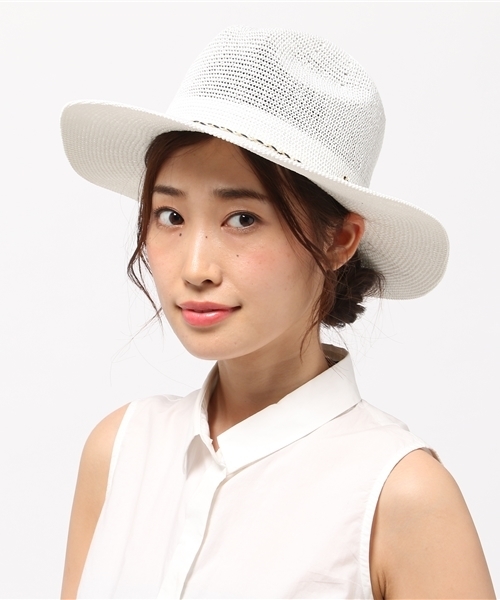 VENCEEXCHANGE（ヴァンスエクスチェンジ）の「コマ編みペーパー中折れハット    （ハット・レディース・ベージュ/ホワイト・FREE）」の10枚目の写真