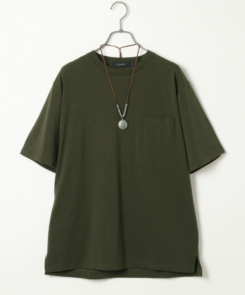 RAGEBLUE（レイジブルー）の「TCPU天竺Tシャツ/730705（Tシャツ/カットソー・メンズ・オリーブ/ホワイト/ダークブラウン/ネイビー・LARGE/MEDIUM）」の3枚目の写真