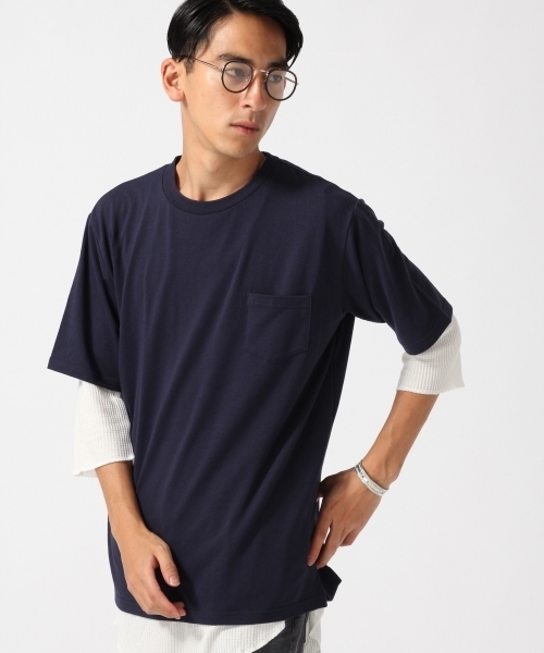 RAGEBLUE（レイジブルー）の「TCPU天竺Tシャツ/730705（Tシャツ/カットソー・メンズ・オリーブ/ホワイト/ダークブラウン/ネイビー・LARGE/MEDIUM）」の16枚目の写真