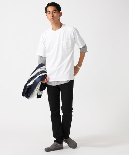 RAGEBLUE（レイジブルー）の「TCPU天竺Tシャツ/730705（Tシャツ/カットソー・メンズ・オリーブ/ホワイト/ダークブラウン/ネイビー・LARGE/MEDIUM）」の6枚目の写真