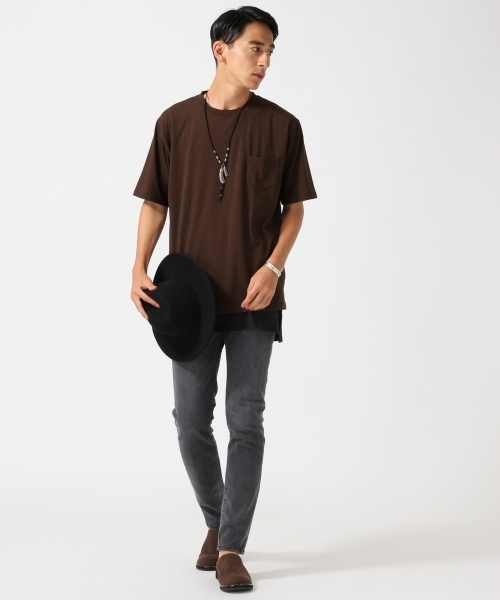 RAGEBLUE（レイジブルー）の「TCPU天竺Tシャツ/730705（Tシャツ/カットソー・メンズ・オリーブ/ホワイト/ダークブラウン/ネイビー・LARGE/MEDIUM）」の7枚目の写真