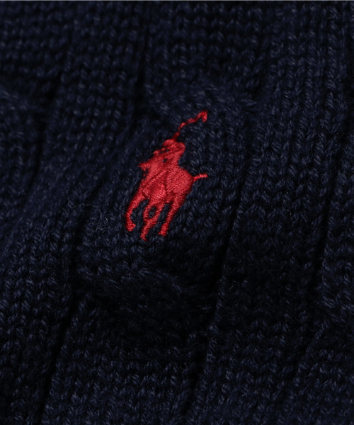POLO RALPH LAUREN CHILDRENSWEAR（ポロ ラルフ ローレン チルドレンズウェア）の「ケーブルニット コットン セーター（ニット/セーター・キッズ・グレー/ネイビー・6M/18M/24M/9M/12M）」の7枚目の写真