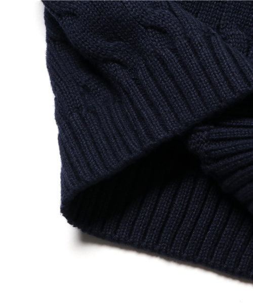 POLO RALPH LAUREN CHILDRENSWEAR（ポロ ラルフ ローレン チルドレンズウェア）の「ケーブルニット コットン セーター（ニット/セーター・キッズ・グレー/ネイビー・6M/18M/24M/9M/12M）」の8枚目の写真