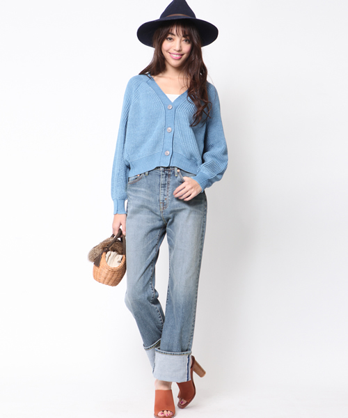 MAYSON GREY（メイソングレイ）の「セルヴィッチハイウエストデニム（デニムパンツ・レディース・ブルー・SS）」の5枚目の写真