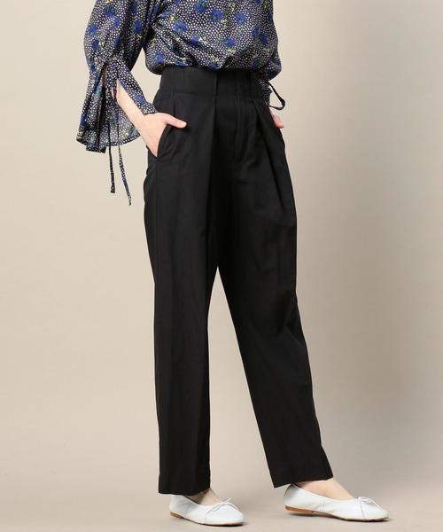 BEAUTY&YOUTH UNITED ARROWS(ビューティーアンドユースユナイテッドアローズ)の「BY ウエストタックワイドパンツ ◆(その他パンツ・レディース・オレンジ/ベージュ/ブラック・SMALL/MEDIUM)」の2枚目の写真