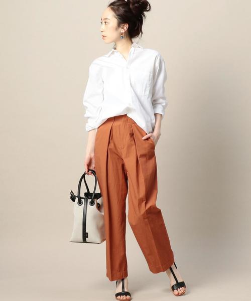 BEAUTY&YOUTH UNITED ARROWS(ビューティーアンドユースユナイテッドアローズ)の「BY ウエストタックワイドパンツ ◆(その他パンツ・レディース・オレンジ/ベージュ/ブラック・SMALL/MEDIUM)」の7枚目の写真