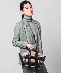 【LAUGOA】ラタン&ファーコンビバッグ Dakota /0173-30002