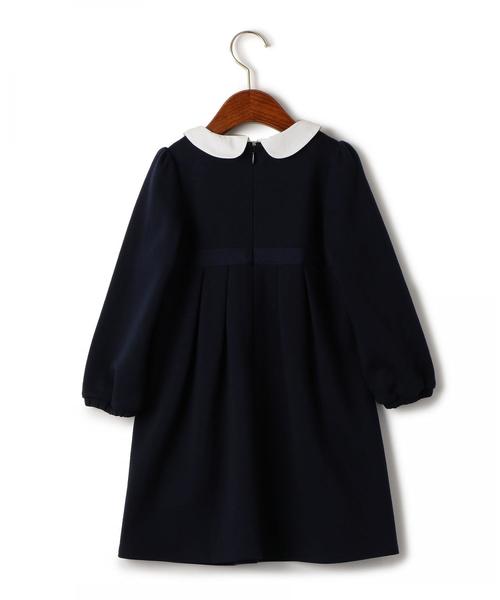 green label relaxing（グリーンレーベルリラクシング）の「ポンチ襟付きワンピース ◆（ワンピース・キッズ・ネイビー・105/135/115/125/95）」の2枚目の写真