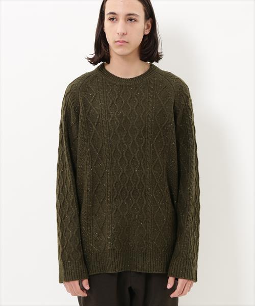 ADAM ET ROPE'（アダムエロペ）の「ネップケーブルニットプルオーバー（ニット/セーター・メンズ・ネイビー/ベージュ/グリーン系その他/パープル系その他2/オレンジ系その他4・M/L）」の3枚目の写真