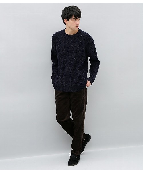 ADAM ET ROPE'（アダムエロペ）の「ネップケーブルニットプルオーバー（ニット/セーター・メンズ・ネイビー/ベージュ/グリーン系その他/パープル系その他2/オレンジ系その他4・M/L）」の9枚目の写真